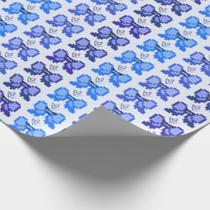 Pixelen Boog in Hoge Hakken Patroon Cadeaupapier