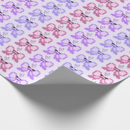 Pixelen Boog in Hoge Hakken Patroon Cadeaupapier