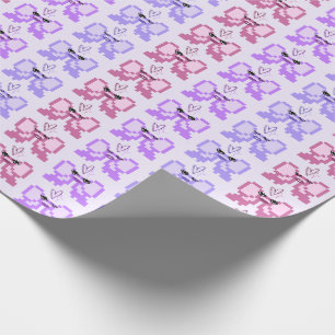 Pixelen Boog in Hoge Hakken Patroon Cadeaupapier