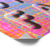 Pixelexplosie in een cyberverffabriek poster (Hoek)