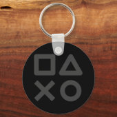 Pixelgamer Humor Silhouet Sleutelhanger (Achterkant)