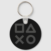 Pixelgamer Humor Silhouet Sleutelhanger (Achterkant)