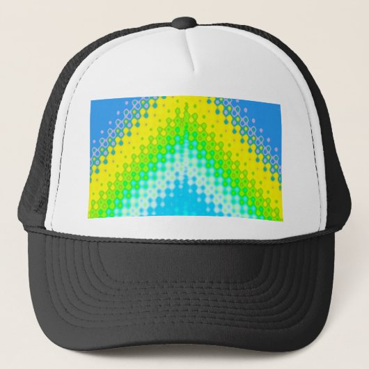 Pixelgebergte blauw trucker pet (Voorkant)