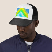 Pixelgebergte blauw trucker pet (In situ)