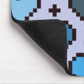 Pixelhartpatroon blauw en paars muismat (Hoek)