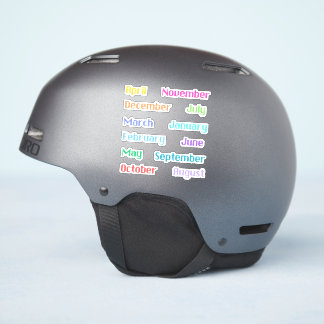 Pixelige Maanden Van Het Jaar Kleurrijke Sticker S