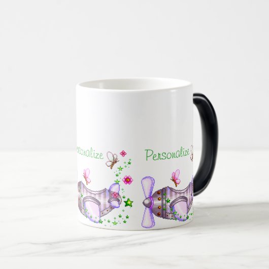  pixelillustratie voor vliegtuigen magische mok (Voorkant rechts)