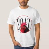 Pixelized afbeelding van Rooster Chinees nieuwjaar T-shirt (Voorkant)