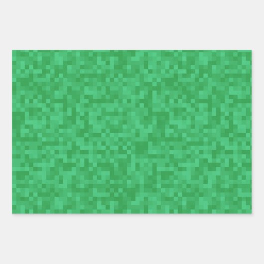 Pixelized Green Pack Inpakpapier Vel (Voorkant)