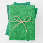 Pixelized Green Pack Inpakpapier Vel (In situ)