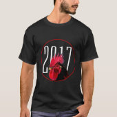 Pixelized Rooster Chinees Nieuwjaar 2017 T-shirt (Voorkant)