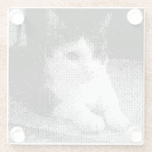 pixelkat glazen onderzetter (Achterkant)