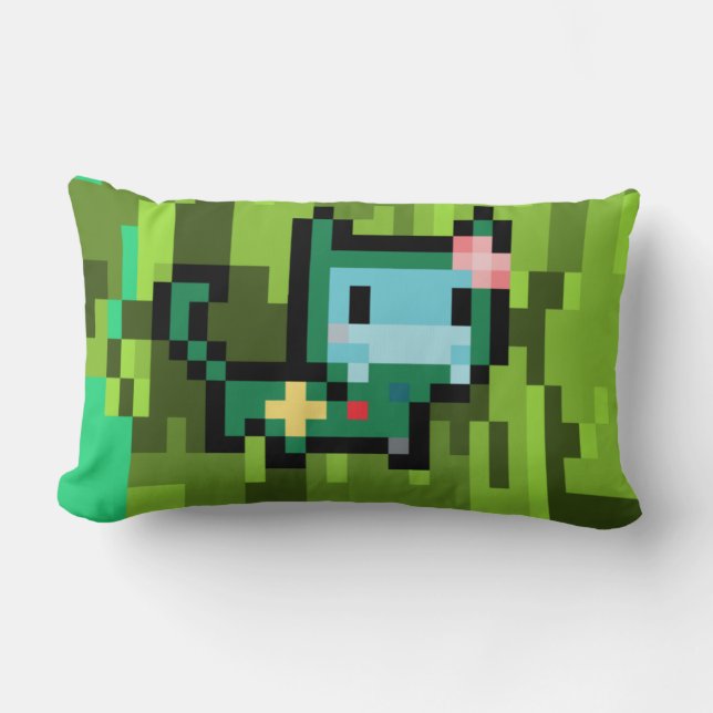pixelkat kussen (Voorkant)