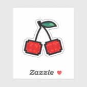 Pixelkersen Sticker (Vel)