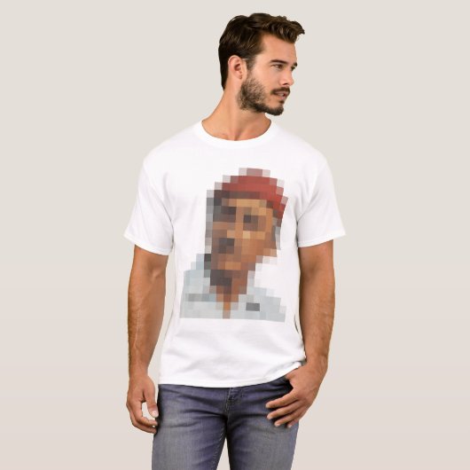 Pixelkop T-shirt (Voorkant volledig)