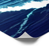 Pixelkunst, Castle on rock in oceano | AI Art. Poster (Hoek)