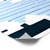 Pixelkunst, kasteel en sneeuw | AI Art Poster (Hoek)