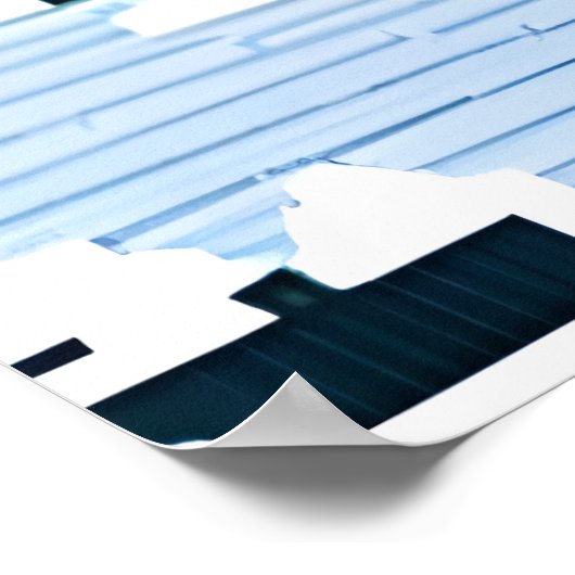 Pixelkunst, kasteel en sneeuw | AI Art Poster (Hoek)