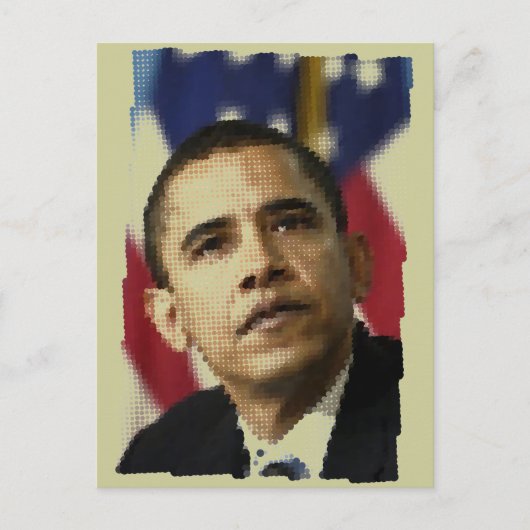 Pixelkunst (stippen), Barack Obama Briefkaart (Voorkant)