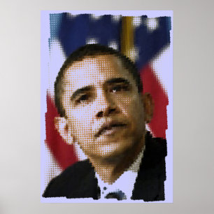 Pixelkunst (stippen), Barack Obama Poster