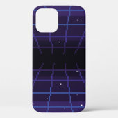 pixelkunst van 80s Retro sci-Fi achtergrond. Pixel Case-Mate iPhone Case (Achterkant)