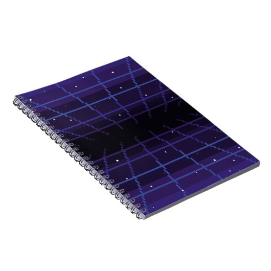 pixelkunst van 80s Retro sci-Fi achtergrond. Pixel Notitieboek (Rechterzijde)