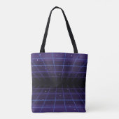 pixelkunst van 80s Retro sci-Fi achtergrond. Pixel Tote Bag (Achterkant)