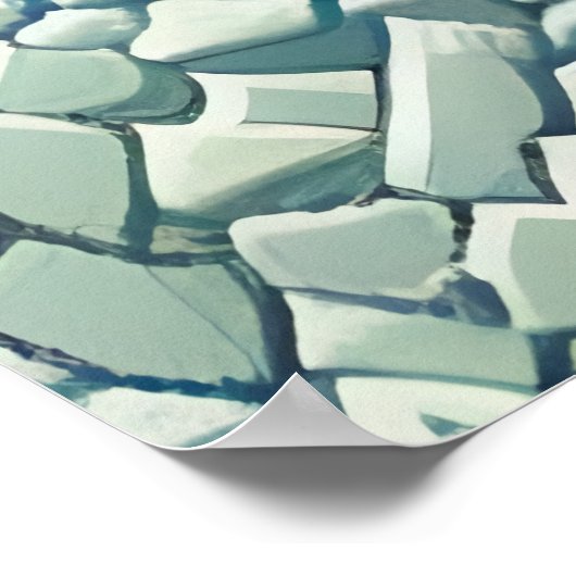 Pixelkunst, Viking-rivier | AI Art. Poster (Hoek)