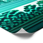 Pixelkunst, zeilboot op de grote oceaan | AI Art. Poster (Hoek)