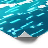 Pixelkunst, zeilboot op het grote zee | AI Art. Poster (Hoek)