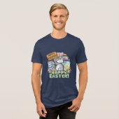 Pixellatie van pastel Tri-Blend shirt (Voorkant volledig)