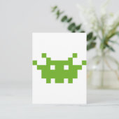 pixelmonster ouderwets gamen briefkaart (Staand voorkant)