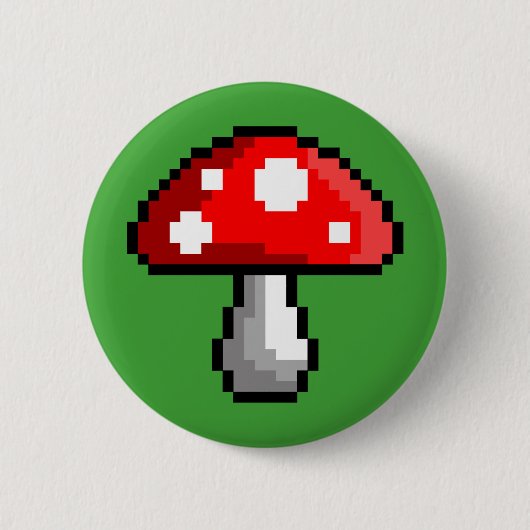 Pixelpaddenstoel Button (Voorkant)
