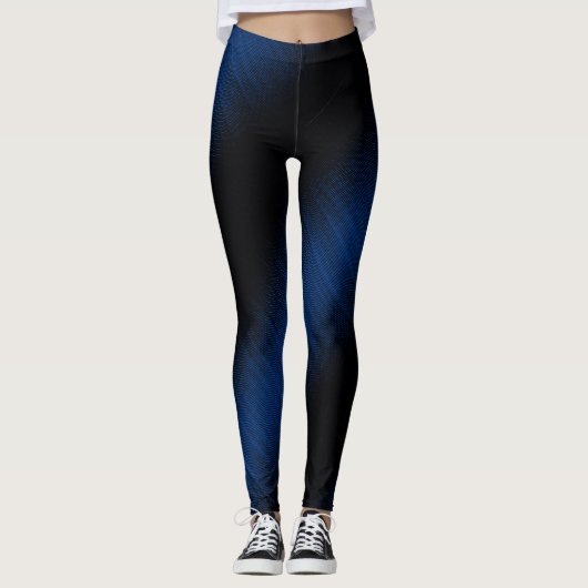 Pixelpatroon 01.B.bw.S.Black BG Leggings (Voorkant)