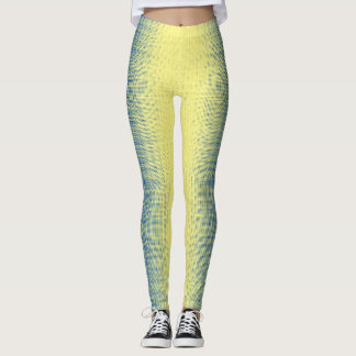 Pixelpatroon 01.B.bw.Yellow BG Leggings