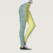 Pixelpatroon 01.B.bw.Yellow BG Leggings (Rechts)