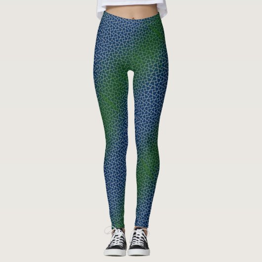 Pixelpatroon 01.GRN.bw DBluek BG Leggings (Voorkant)