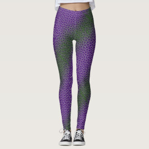 Pixelpatroon 01.GRN.bw Dpurple BG Leggings
