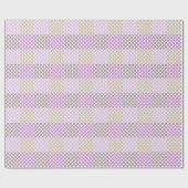 Pixelpatroon blauw krijt cadeaupapier (Vlak)