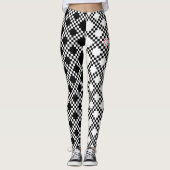 Pixelpatroon Half zwart en half wit Leggings (Voorkant)