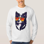 Pixelrandcollie T-shirt (Voorkant)