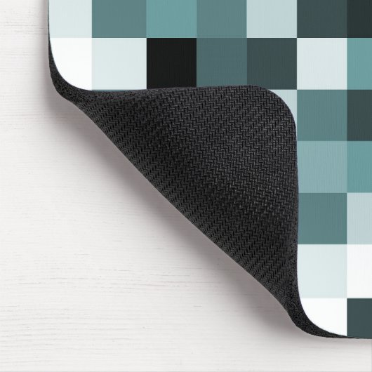 Pixels 060614 (01) - Blauw, groen ontdaan van de t Muismat (Hoek)