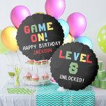 Pixels Arcade Game Level Up Kids Birthday ballon<br><div class="desc">Een videogame-thema voor een verjaardagsfeestje van een kind is een geweldige manier om hun favoriete hobby tot leven te brengen. Dit unieke en leuke verjaardagsontwerp van kinderen heeft een pixelrijke grafische weergave en heldere, gedurfde kleuren die denken aan klassieke games. Een videogame-verjaardag zorgt ervoor dat elke jonge gamer uren entertainment...</div>