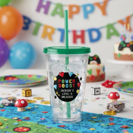 Pixels bereiken gameniveau op kinderen van zaterda acryl drinkbeker