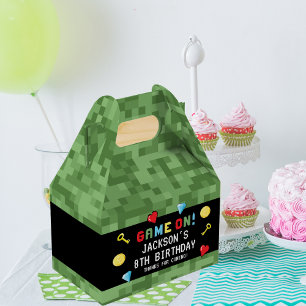 Pixels bereiken gameniveau op kinderen van zaterda bedankdoosjes