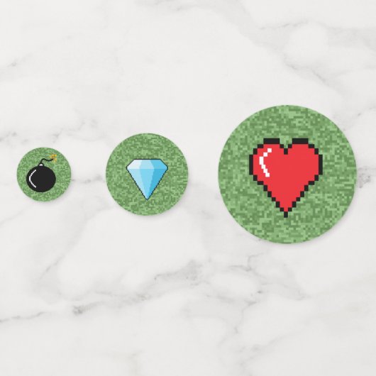 Pixels bereiken gameniveau op kinderen van zaterda confetti (Achterkanten)