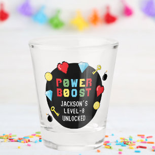 Pixels bereiken gameniveau op kinderen van zaterda shot glas