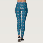 Pixels Blue Hummingbird Leggings (Achterkant)