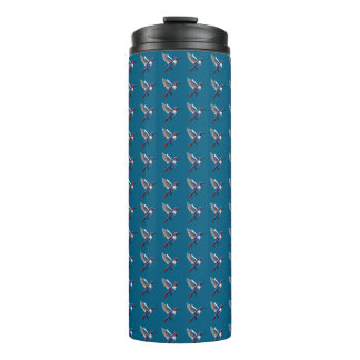 Pixels Blue Hummingbird Thermosbeker