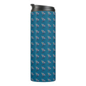 Pixels Blue Hummingbird Thermosbeker (Geroteerd rechts)